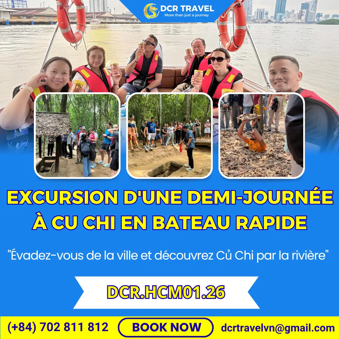 Excursion d’une demi-journée à Cu Chi en hors-bord